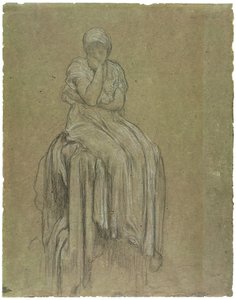 Study for Solitude, ca. 1890 (kridt på papir)